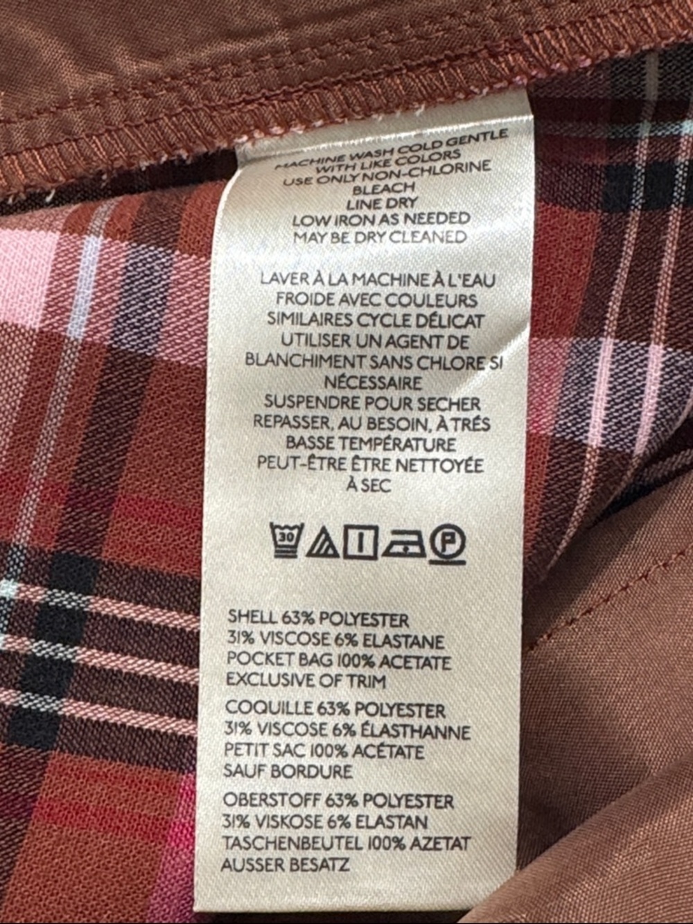 Anthropologie MAEVE The Avery Pleated Trouser Shorts Brown Plaid $98 Retail NWT - Picture 13 of 15